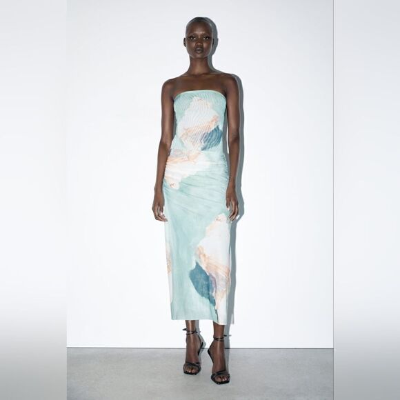 ZARA TULLE SKIRT SKY BLUE BLOGGERS FAV - Picture 4 of 14